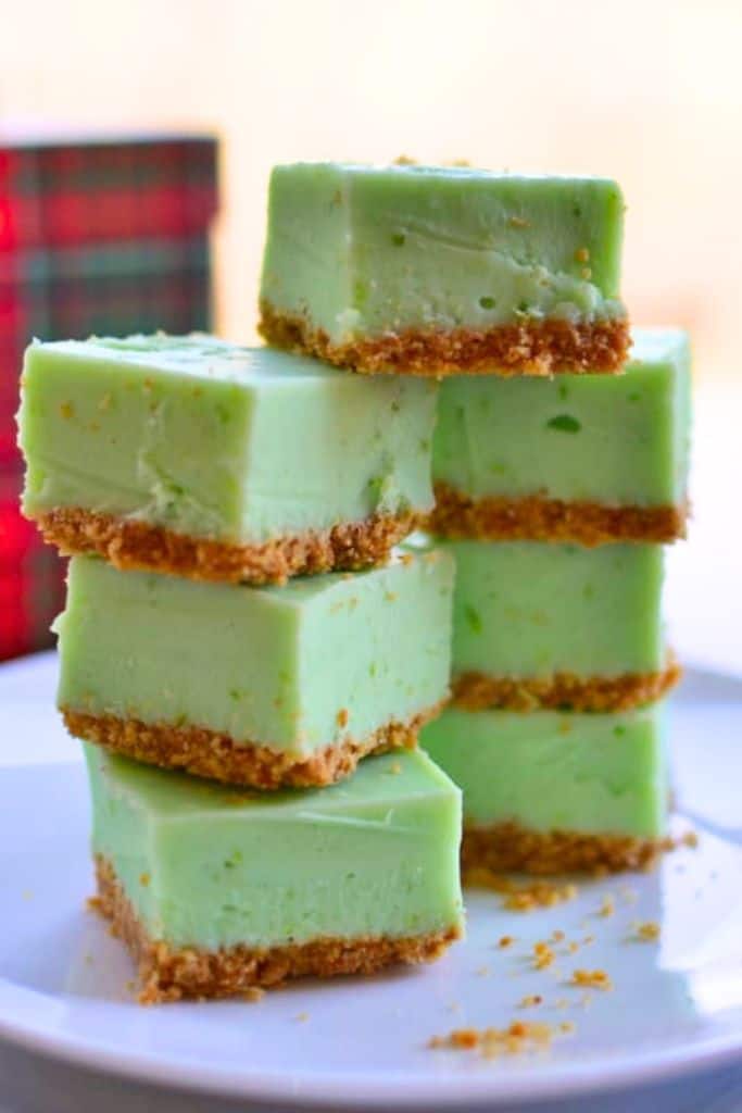 stack of key lime fudge.