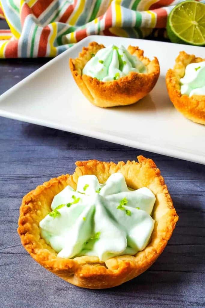 key lime bites on platter.