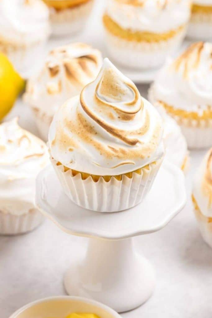 lemon meringue filled cupcakes.