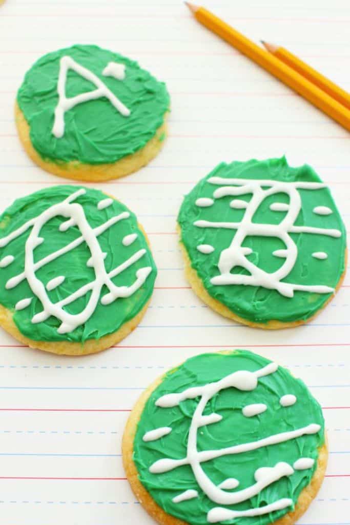 abc school sugar cookies decorated.