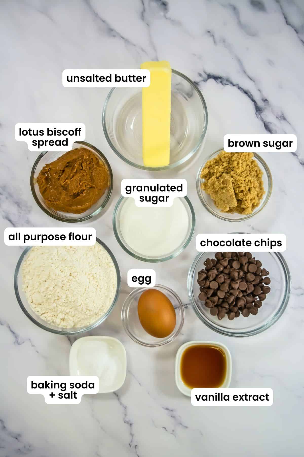 biscoff cookie ingredients labelled.