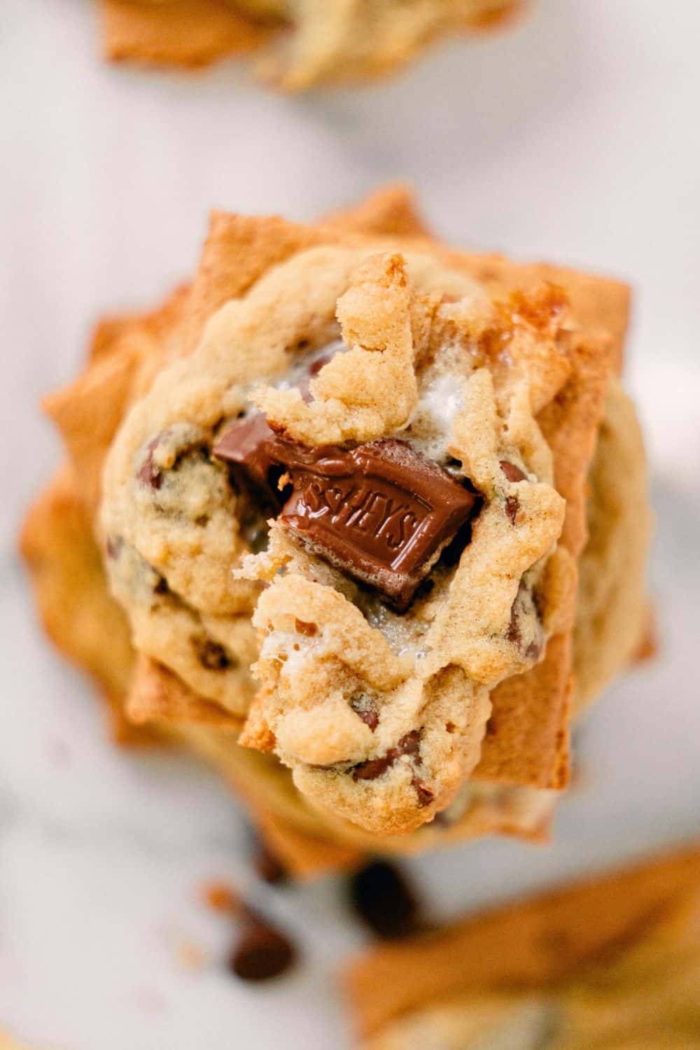 stack of smore cookies.
