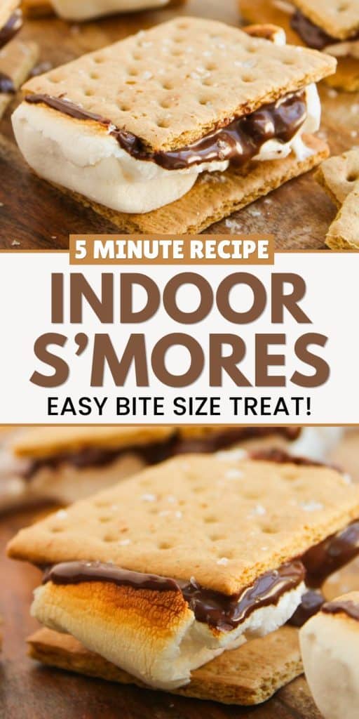 collage of smores with nutella.