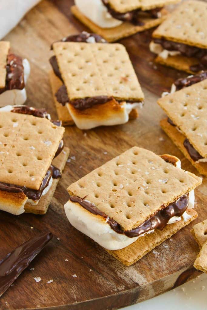 indoor smores bites with nutella.