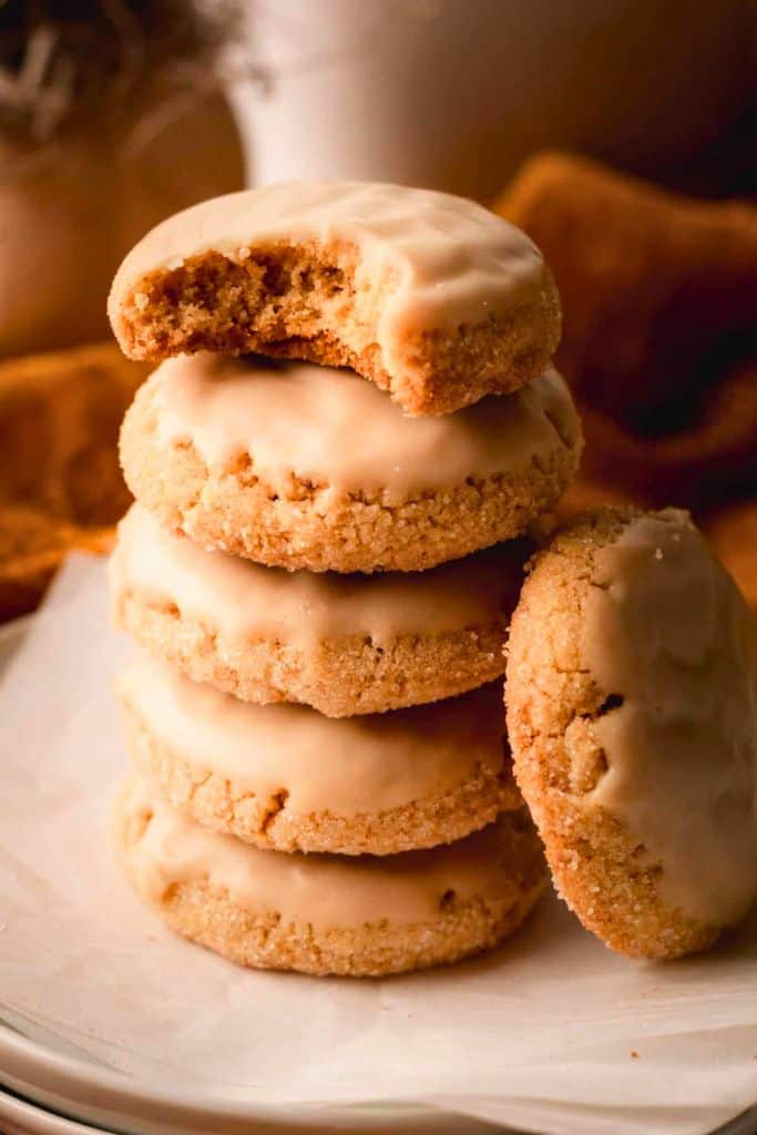 brown sugar cookies with maple glaze.