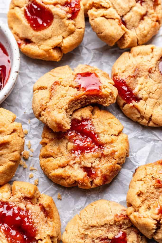 peanut butter and jelly cookies.