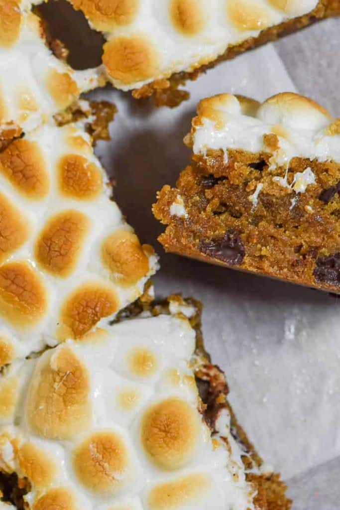 smores blondie bars.