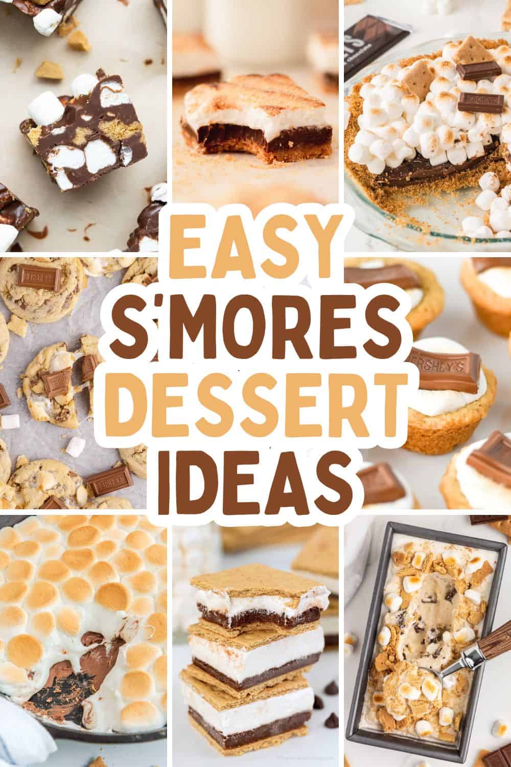 collage of smore dessert recipes.