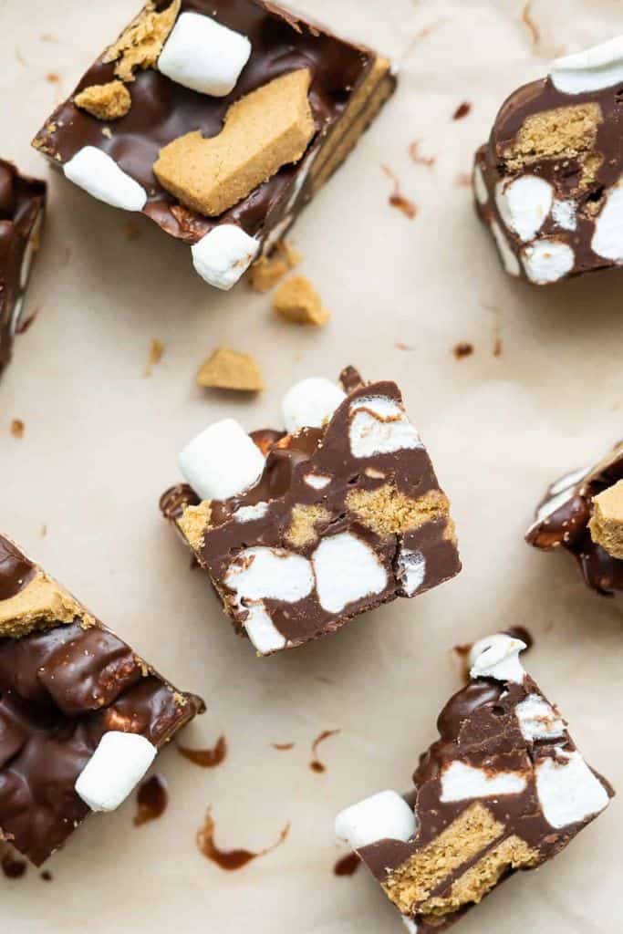 smores flavored rocky road bites.