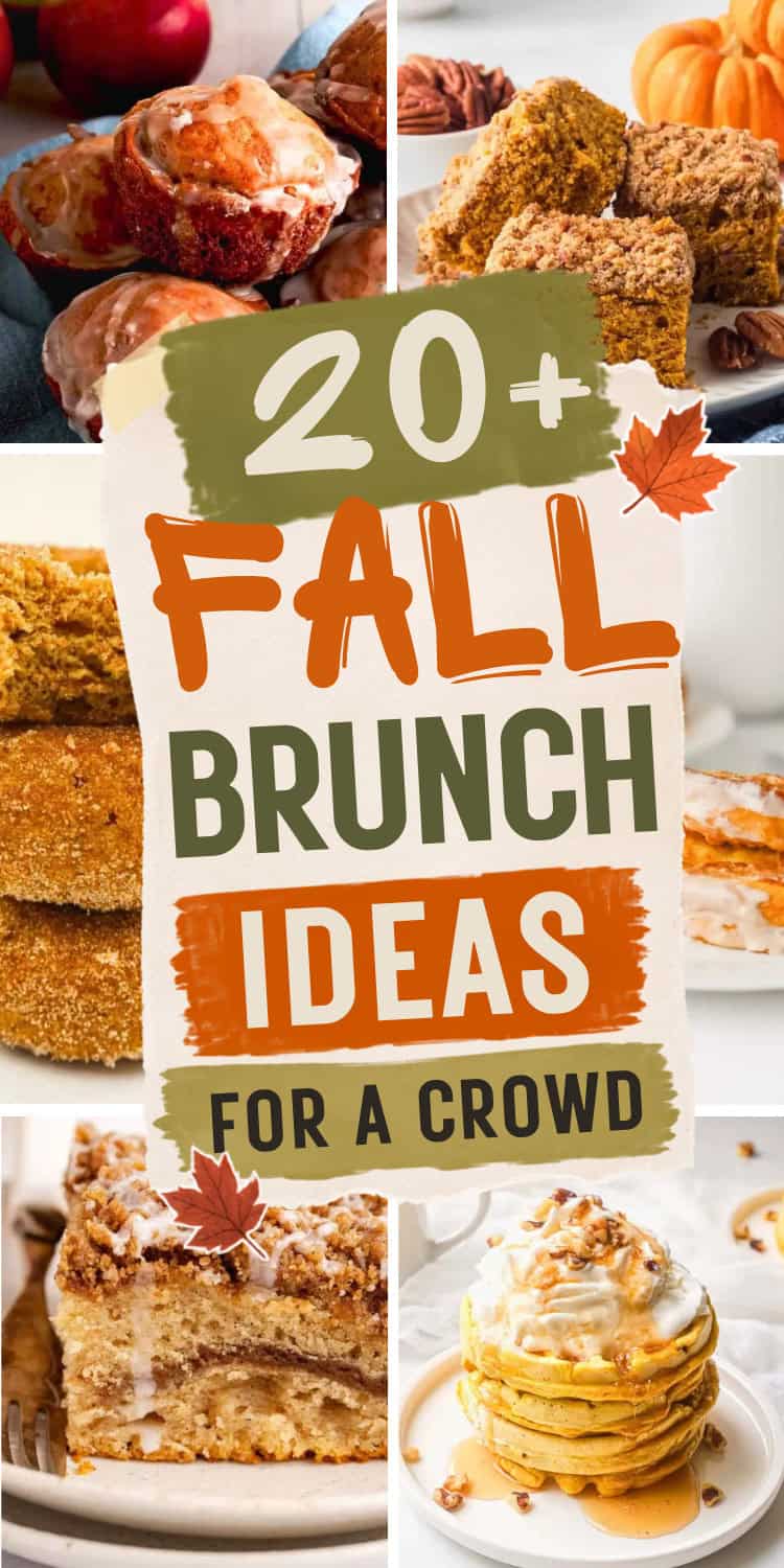 collage of fall brunch recipe ideas.