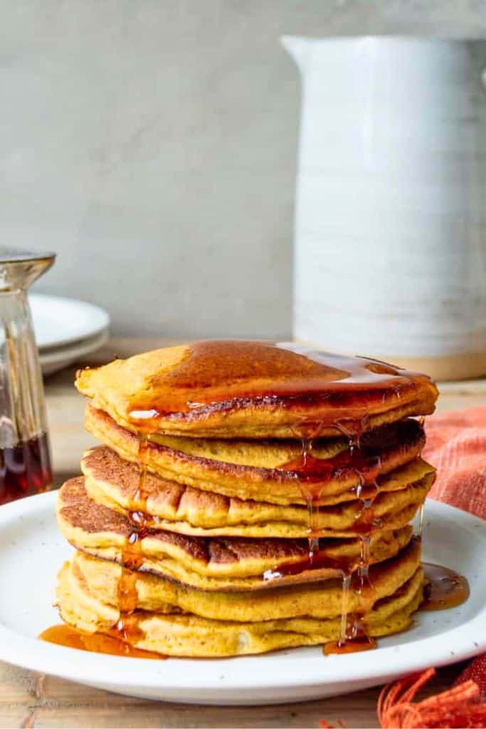 pumpkin buttermilk pancake stack.