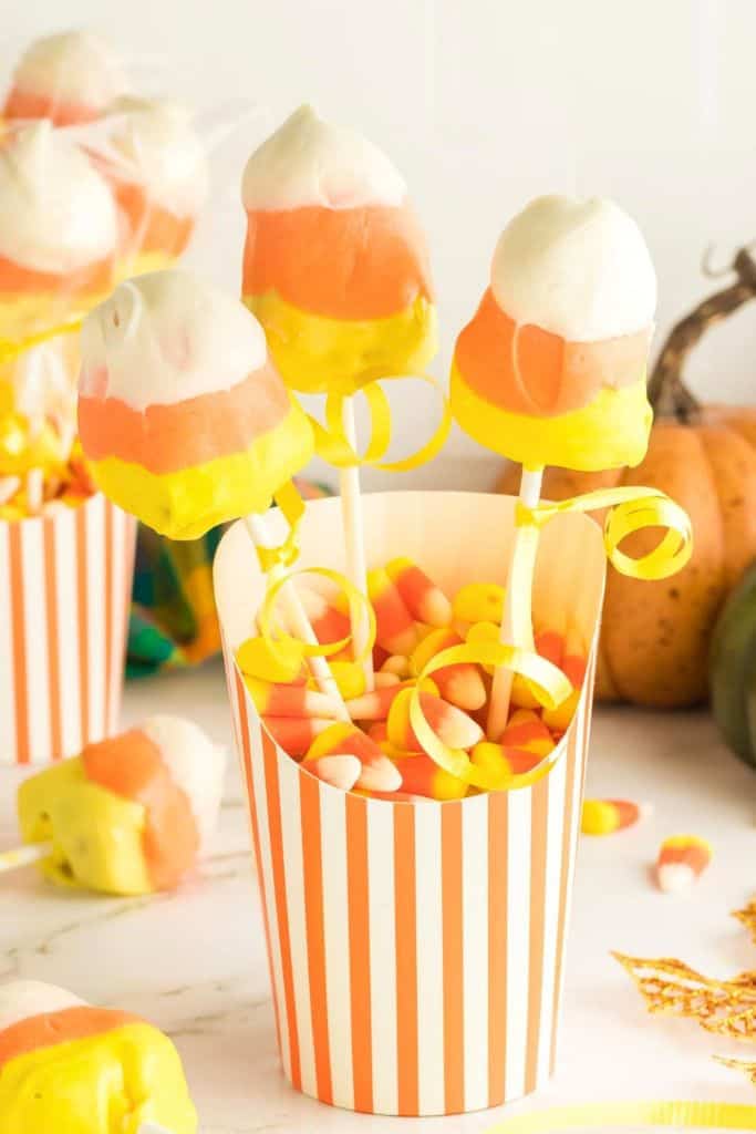 candy corn cake pops.