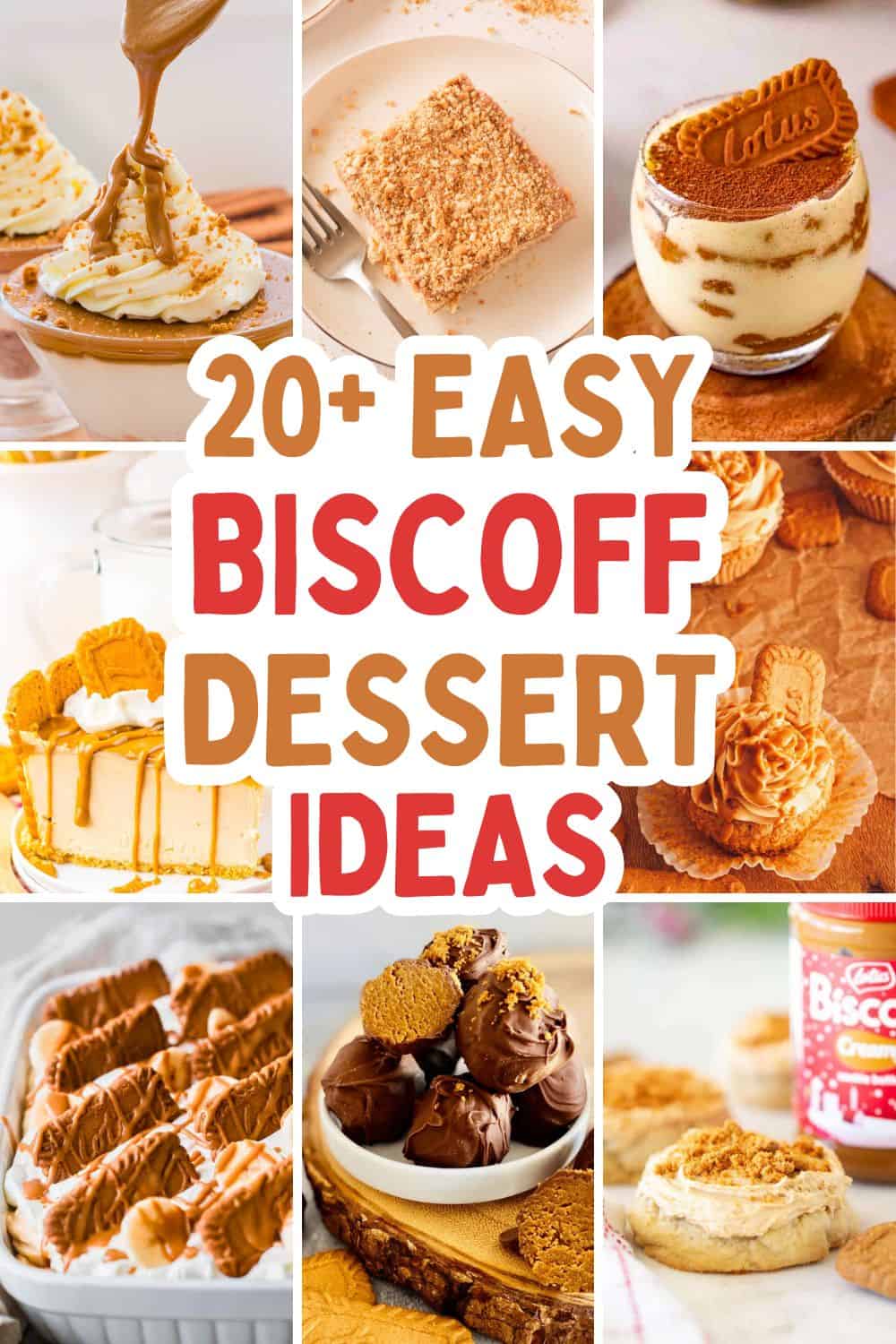 collage of biscoff cookie butter recipes.