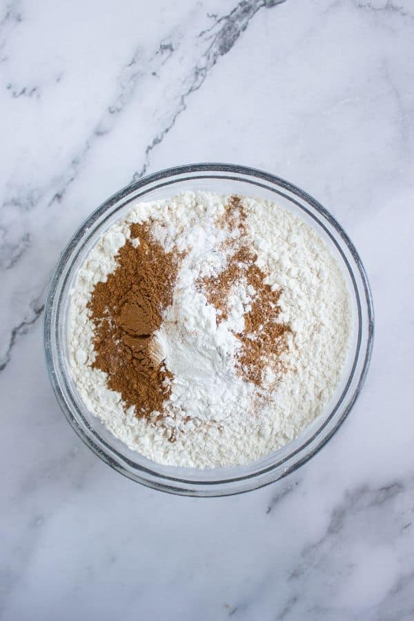 dry ingredients in bowl.