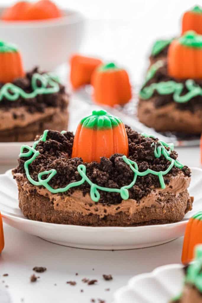 pumpkin patch frosted cookie decorated.