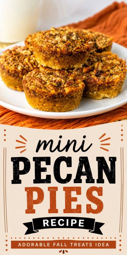 collage of individual pecan pies.