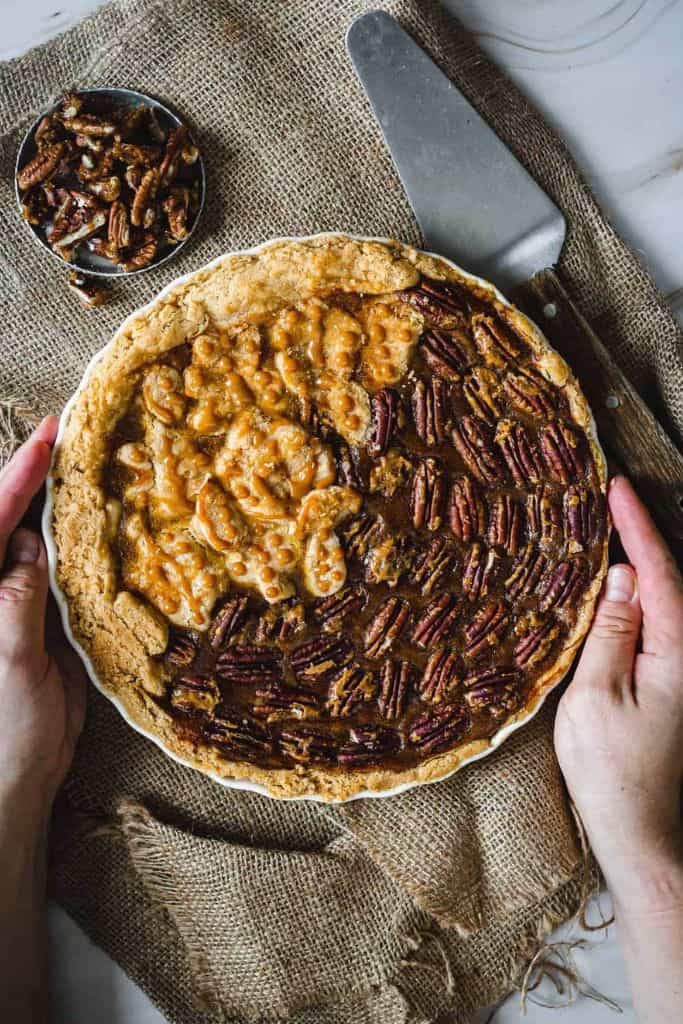 pumpkin pecan pie whole.