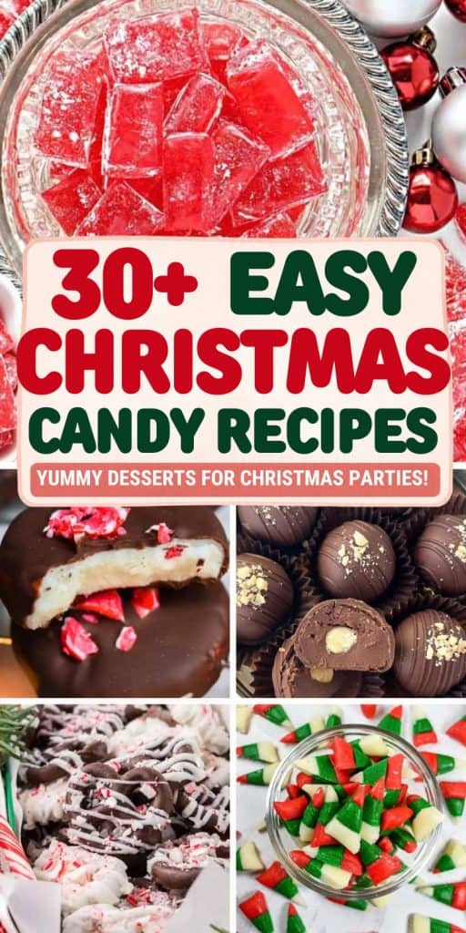 holiday candy collage.