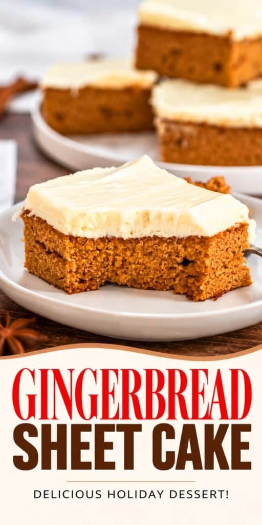 collage of gingerbread cake.