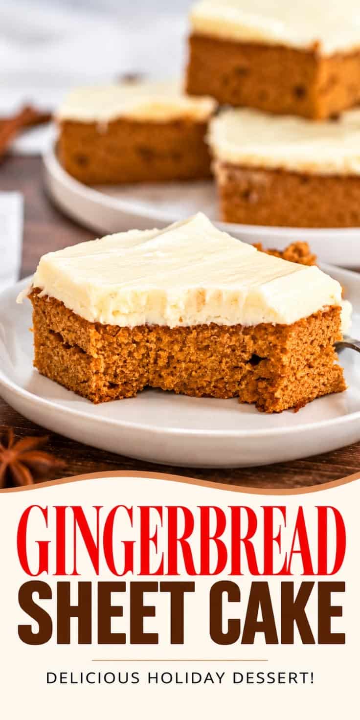 collage of gingerbread cake.
