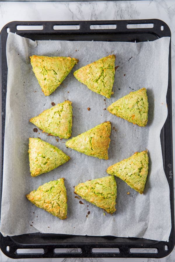 breakfast morning scones on tray.