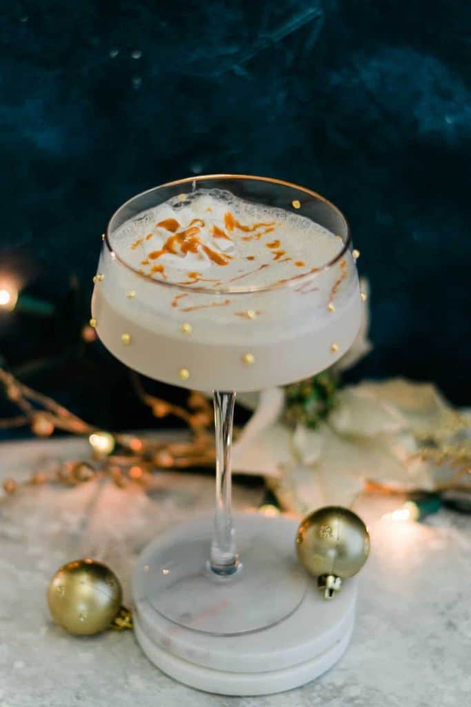 dulce de leche martini cocktail.
