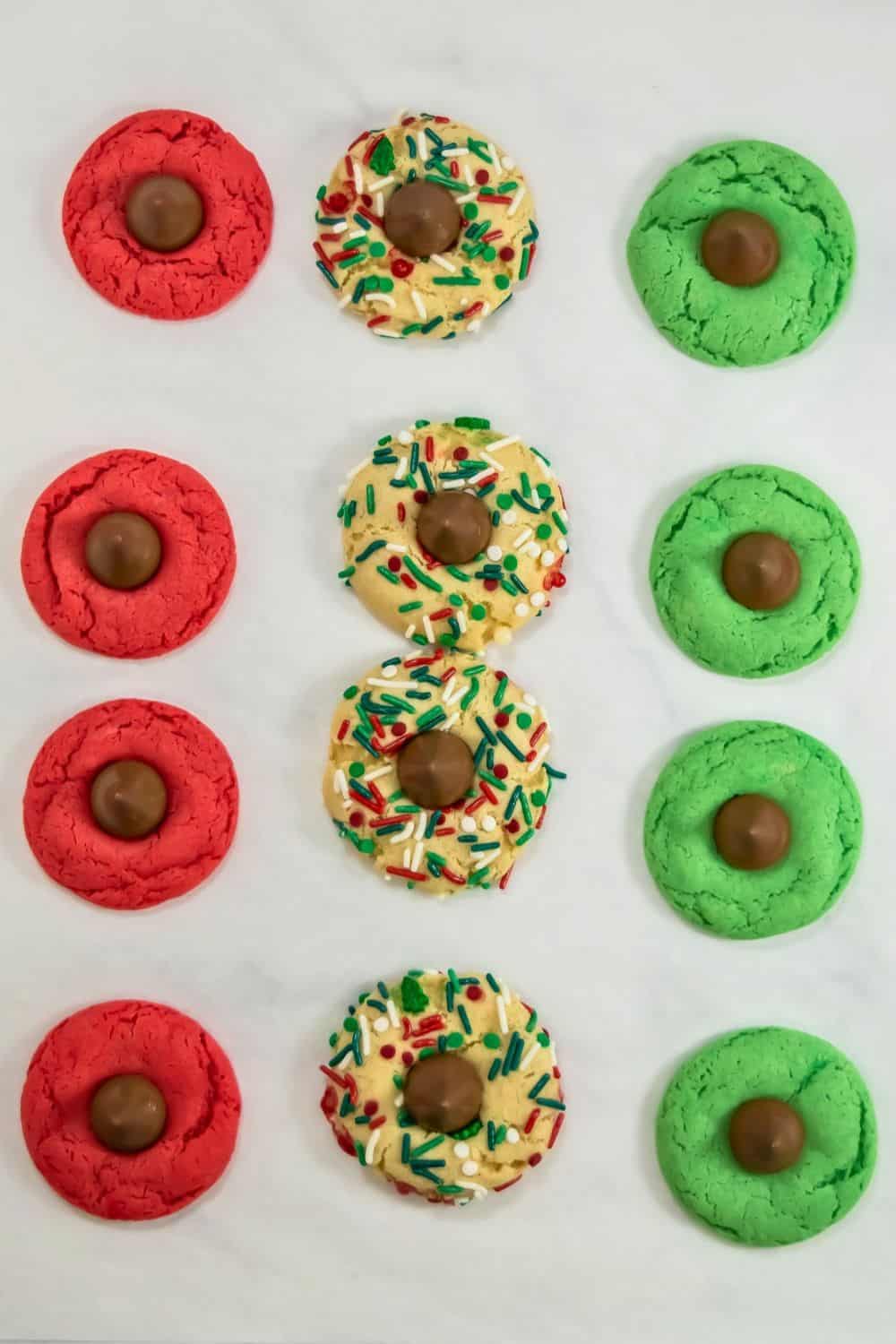 christmas cookies with hershey kisses.