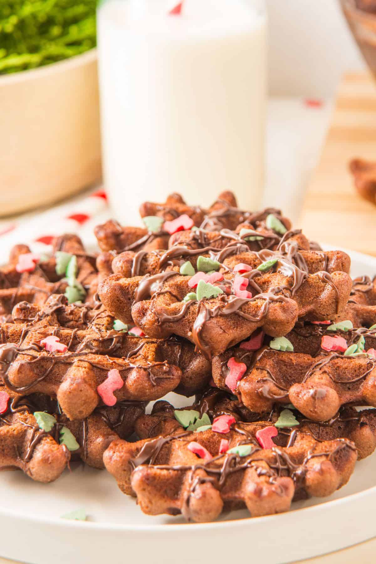 waffle chocolate cookies.