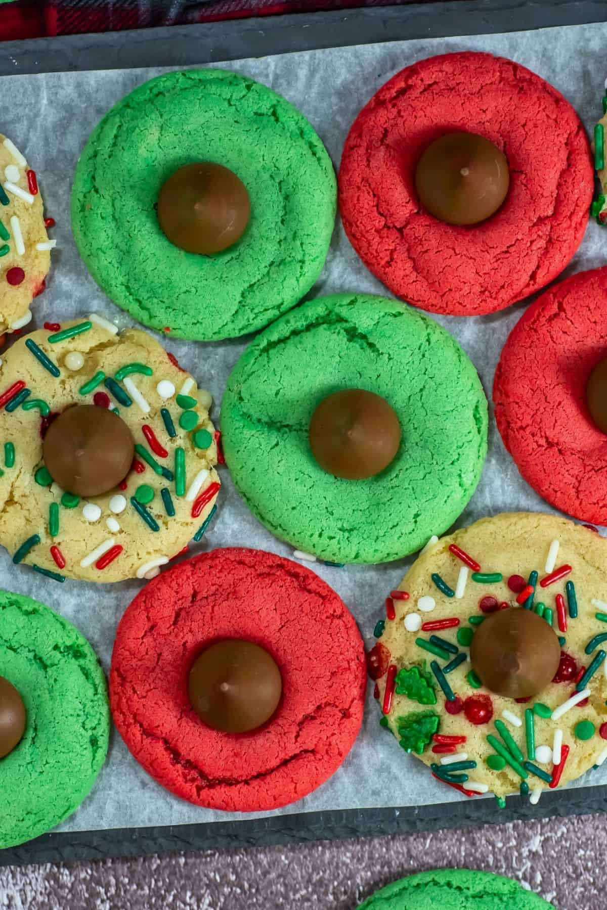 easy christmas cookies on platter.