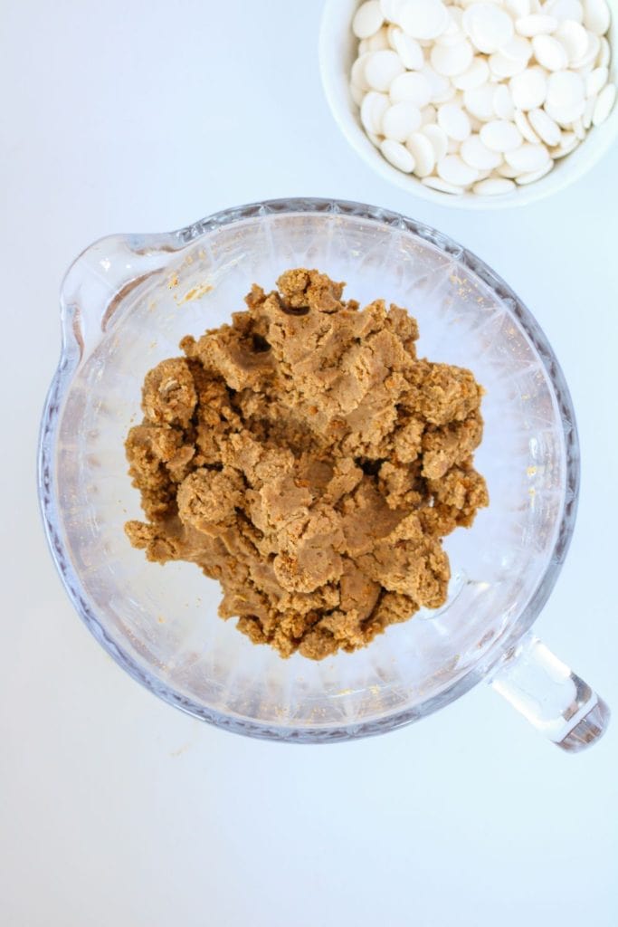 gingerbread cake pop mixture in bowl.