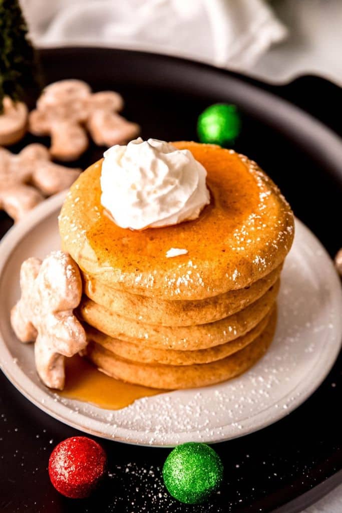 stack of gingerbread pancakes.
