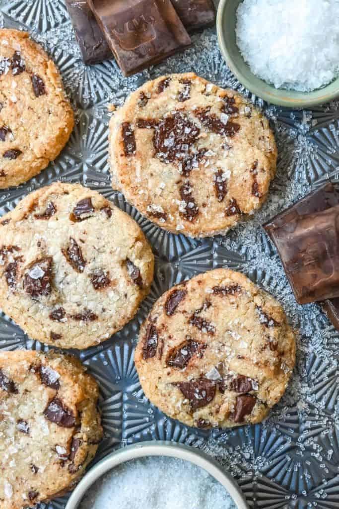 chocolate chunk shortbread cookies with salt.