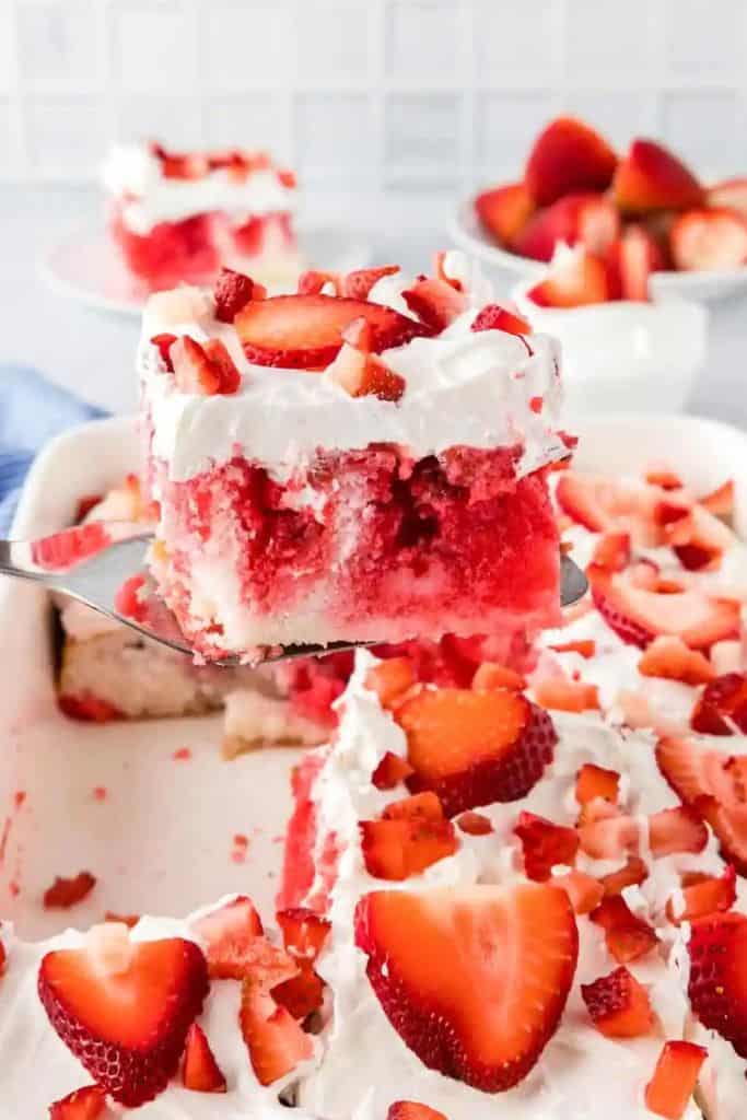 strawberry poke cake.